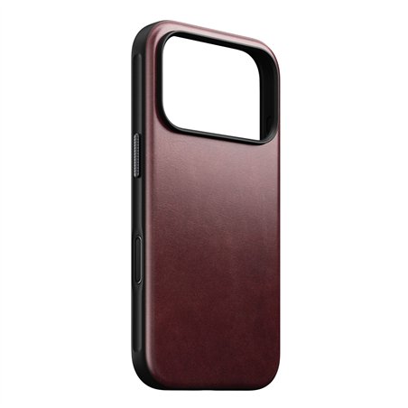 Nomad Modern Leather Case iPhone 17 Pro Burgundy Horween