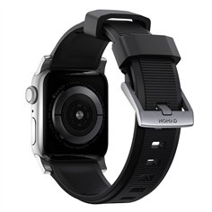 Nomad Rugged Strap Black Connectoor Silver 42/44/45/49mm 2