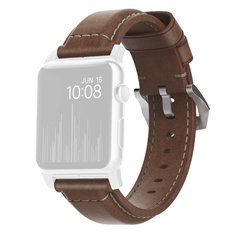 Nomad Strap Trad. Lthr. Brown Connect. Silver 42/44/45/49mm