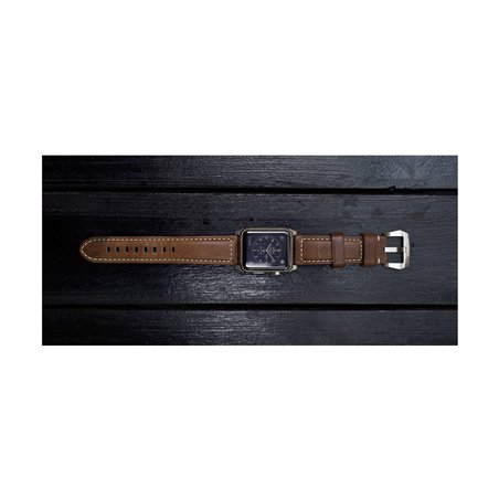 Nomad Strap Trad. Lthr. Brown Connect. Silver 42/44/45/49mm