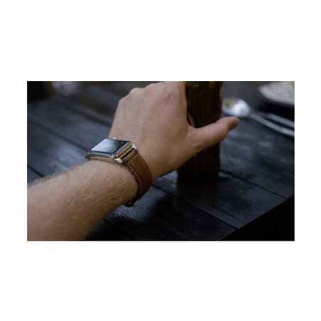 Nomad Strap Trad. Lthr. Brown Connect. Silver 42/44/45/49mm