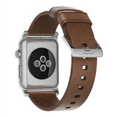 Nomad Strap Modern Lthr. Brown Connect. Silver 46/49mm 2