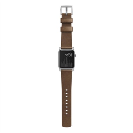 Nomad Strap Modern Lthr. Brown Connect. Silver 46/49mm