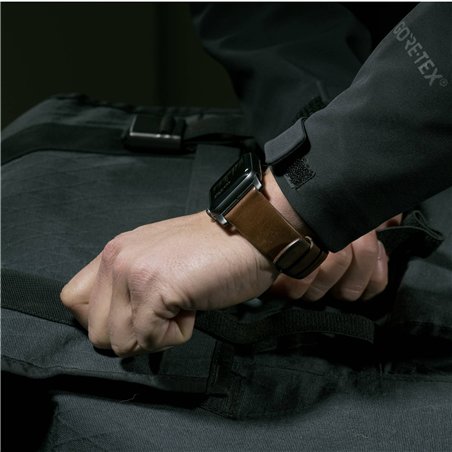 Nomad Strap Modern Lthr. Brown Connect. Silver 46/49mm