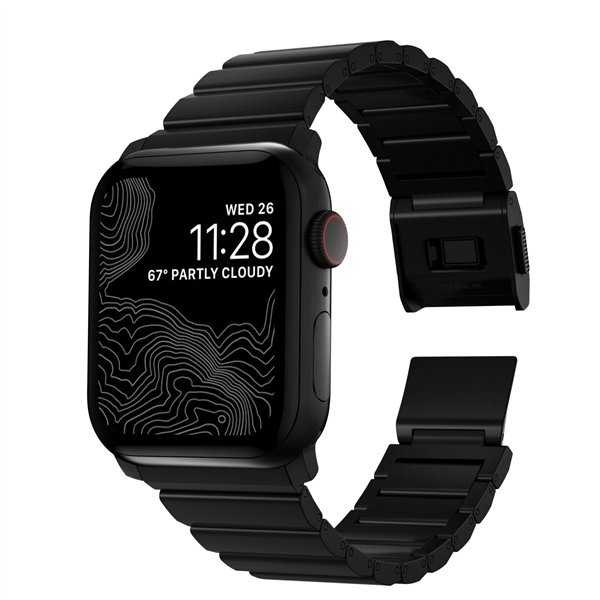 Nomad Strap Titanium Black V2 46mm/49mm Connector Black