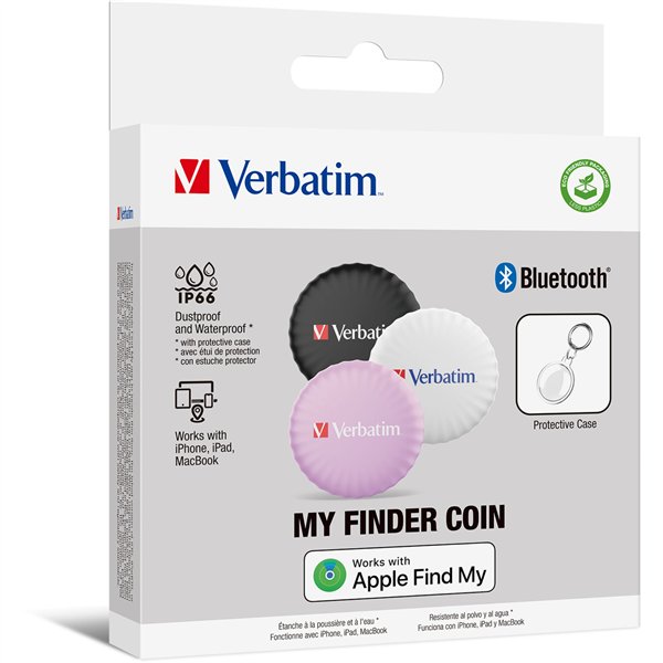 1x3 Verbatim My Finder Coin Bluetooth Item Find, n/b/r 32135