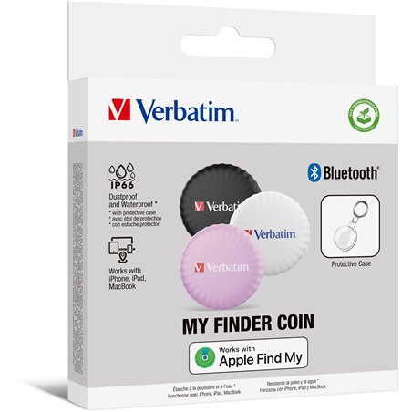 1x3 Verbatim My Finder Coin Bluetooth Item Find, n/b/r 32135