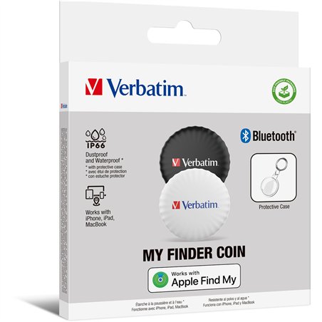 1x2 Verbatim My Finder Coin Bluetooth Item Finder n/b  32134