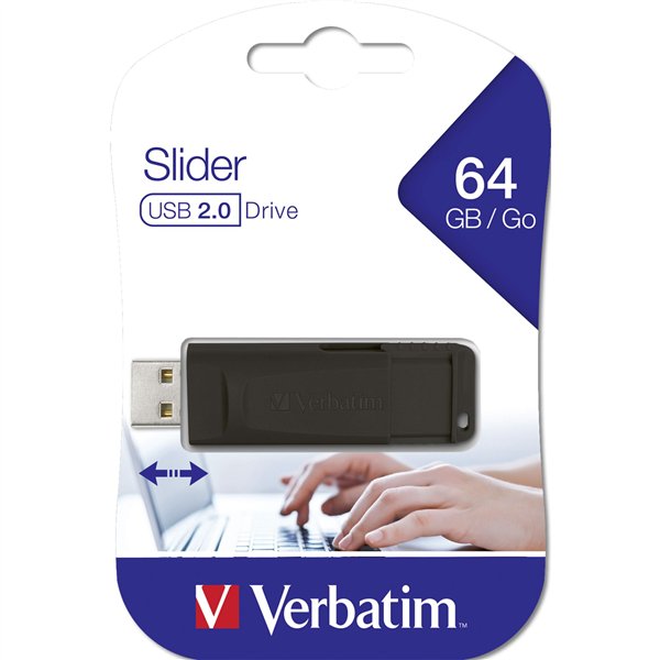 Verbatim Store n Go Slider  64GB USB 2.0                    98698