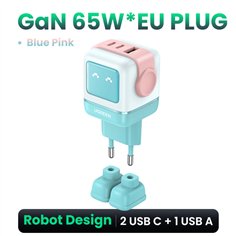 UGREEN Uno RG 65W 3-Port GaN caricatore rapido rosa blu 2