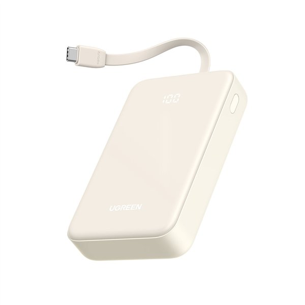 UGREEN 20000mAh Power Bank con Built-in cavo bianco