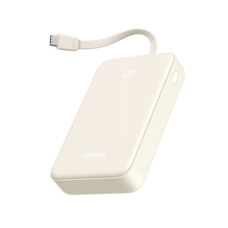 UGREEN 20000mAh Power Bank con Built-in cavo bianco