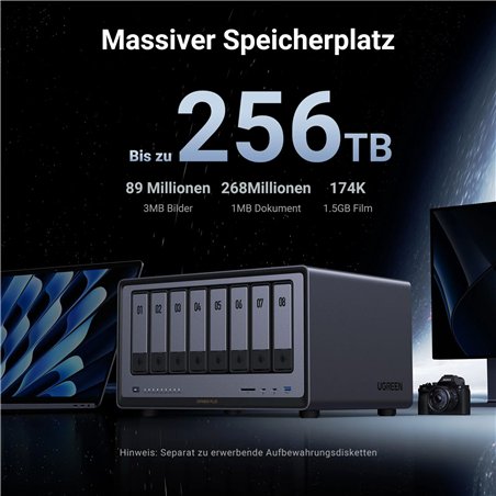 UGREEN Network Attached Storage NAS DXP8800 Plus EU (Diskless)