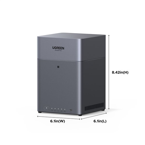 UGREEN 4-Bay Network Attached Storage DH4300 Plus EU Diskless