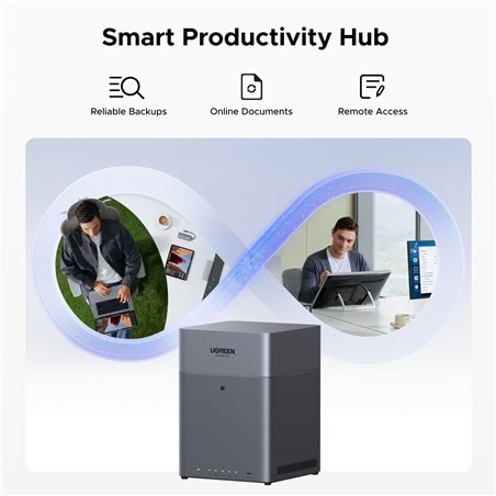 UGREEN 4-Bay Network Attached Storage DH4300 Plus EU Diskless