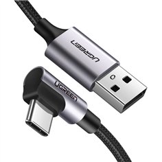 UGREEN Angled USB-C To USB-A cavo dati nero 1M