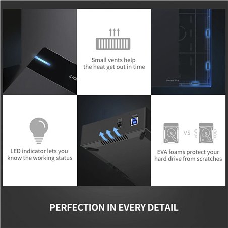 UGREEN External Hard Drive Enclosure per 3,5-Zoll-SATA