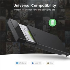 UGREEN External Hard Drive Enclosure per 2,5-Zoll-SATA 2