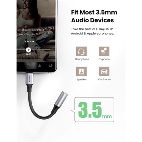 UGREEN USB-C a 3.5mm Jack cavo audio 10cm