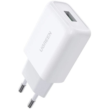 UGREEN USB-A QC 3.0 18W caricabatterie da muro UE bianco