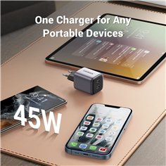 UGREEN Nexode 45W Dual USB-C PD caricabatt. (25W+20W) 2