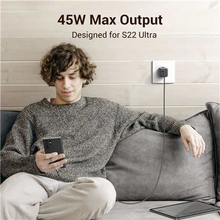 UGREEN Nexode 45W Dual USB-C PD caricabatt. (25W+20W)