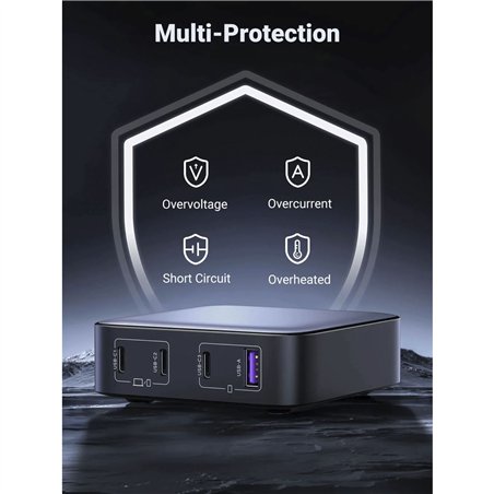 UGREEN Nexode 1*USB-A + 3*USB-C 100W Desktop caricabatt.rapido