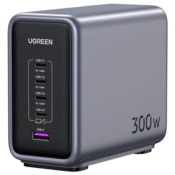 UGREEN Nexode 300W 5-Port PD GaN caricabatt. rapido