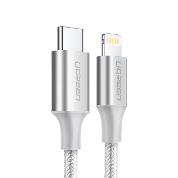 UGREEN USB-C a Lightning cavo alluminio intrecciato 1m argento