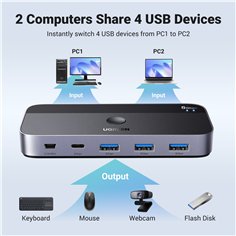 UGREEN USB 3.0 Sharing Switch 2 In 4 Out 2