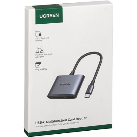 UGREEN USB-C to SD/TF + USB 2.0 lettore schede memoria