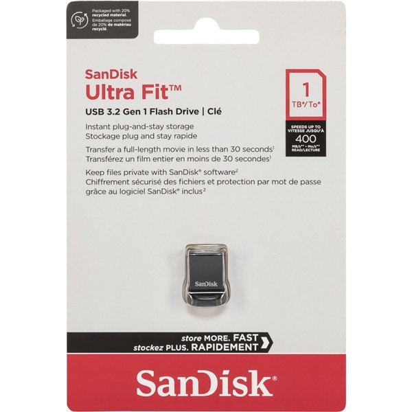 SanDisk Cruzer Ultra Fit     1TB USB 3.1         SDCZ430-1T00-G46