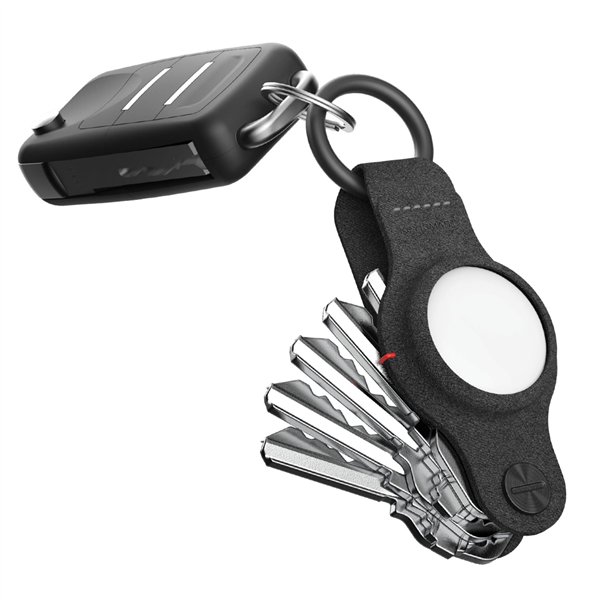 KeySmart AirTag Vegan Leather Case Air Black