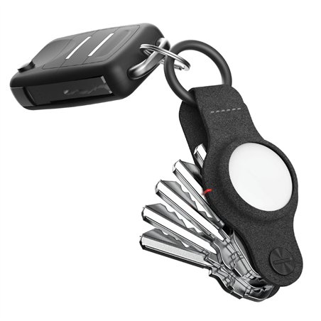 KeySmart AirTag Vegan Leather Case Air Black