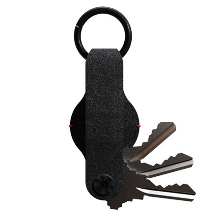 KeySmart AirTag Vegan Leather Case Air Black