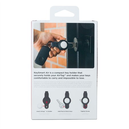 KeySmart AirTag Vegan Leather Case Air Black