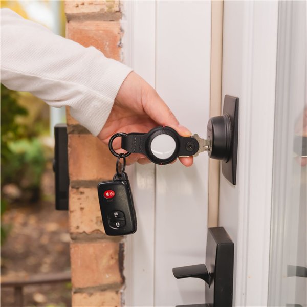 KeySmart AirTag Vegan Leather Case Air Black