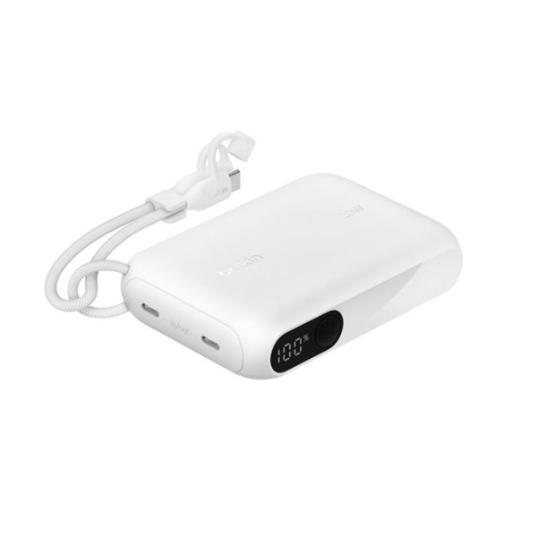 Belkin Powerbank mit Display 20W 10.000mAh USB-C weiß  BPB027hqWH