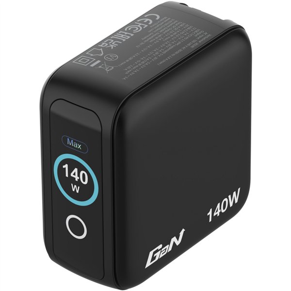 Verbatim Mini GaN Charger 140W mit Display 3xUSB-C +1xA   30240