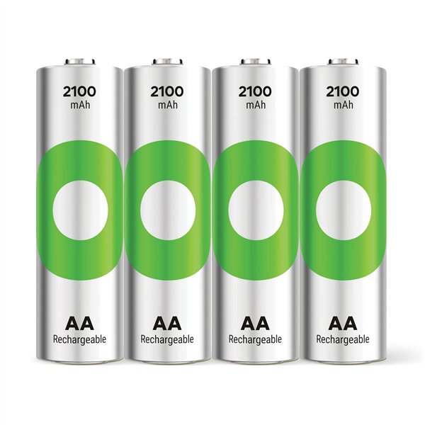 1x4 GP ReCyko+ NiMH batt. AA 2100mAH, pronta per l'uso