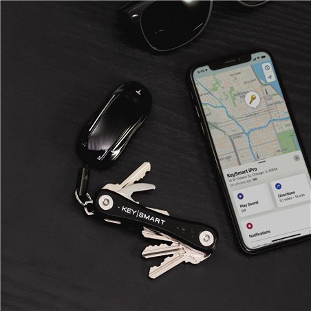KeySmart iPro Works With Apple Find My Black