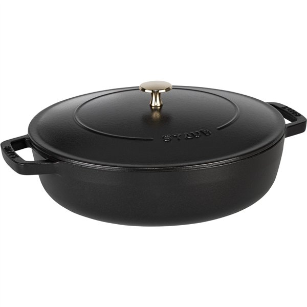 Staub Bräter Chistera 28 cm schwarz, Gusseisen