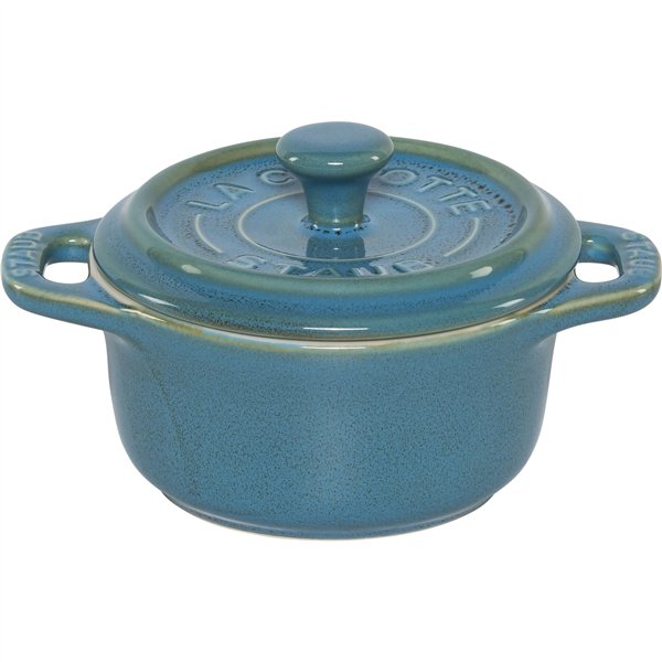Staub Mini Cocotte Set 4-tlg. rund, Keramik, antik-türkis