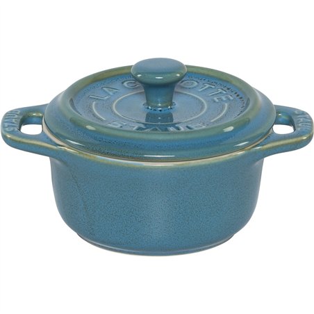 Staub Mini Cocotte Set 4-tlg. rund, Keramik, antik-türkis