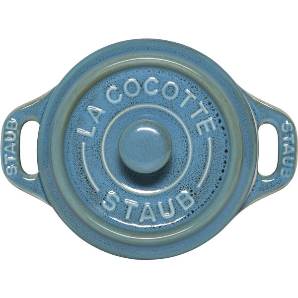 Staub Mini Cocotte Set 4-tlg. rund, Keramik, antik-türkis