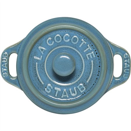 Staub Mini Cocotte Set 4-tlg. rund, Keramik, antik-türkis