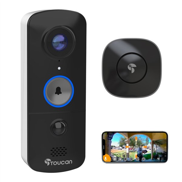 Toucan Wireless Video Doorbell with Chime V3