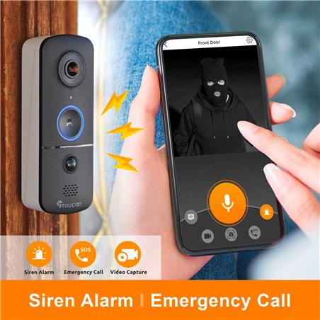 Toucan Wireless Video Doorbell with Chime V3