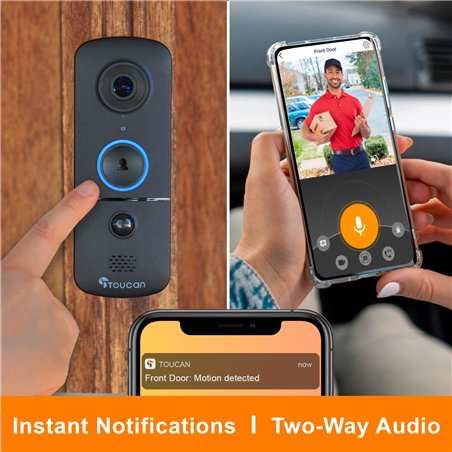 Toucan Wireless Video Doorbell with Chime V3