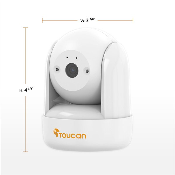 Toucan SEEK - Indoor Pan & Tilt Camera - Plug In no Battery